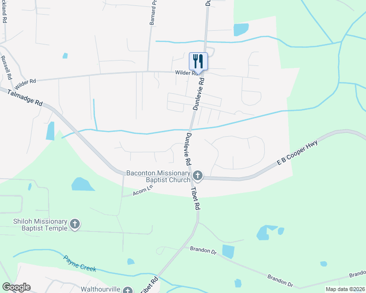 map of restaurants, bars, coffee shops, grocery stores, and more near 1831 Dunlevie Road in Allenhurst