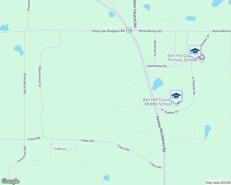 map of restaurants, bars, coffee shops, grocery stores, and more near 139 Hunting Ridge Drive in Fitzgerald