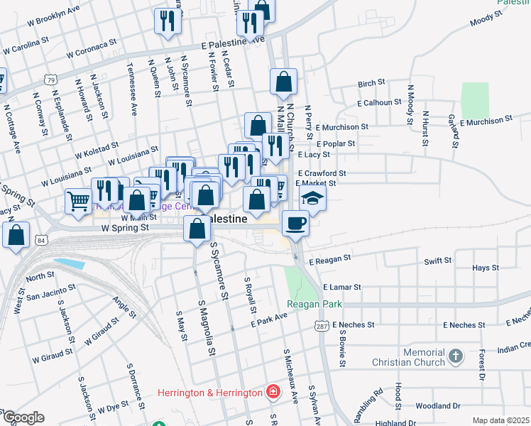 map of restaurants, bars, coffee shops, grocery stores, and more near in 