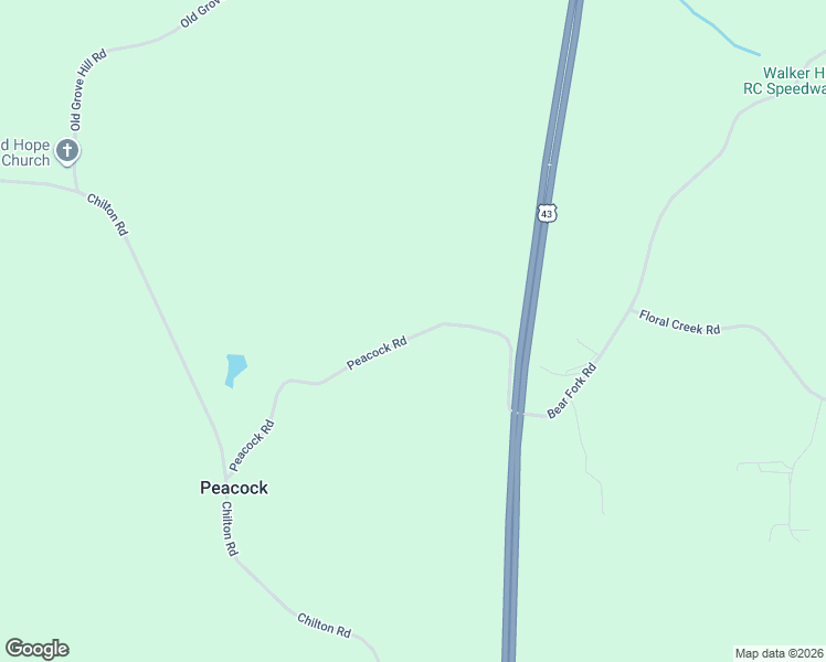 map of restaurants, bars, coffee shops, grocery stores, and more near 542 Peacock Road in Grove Hill