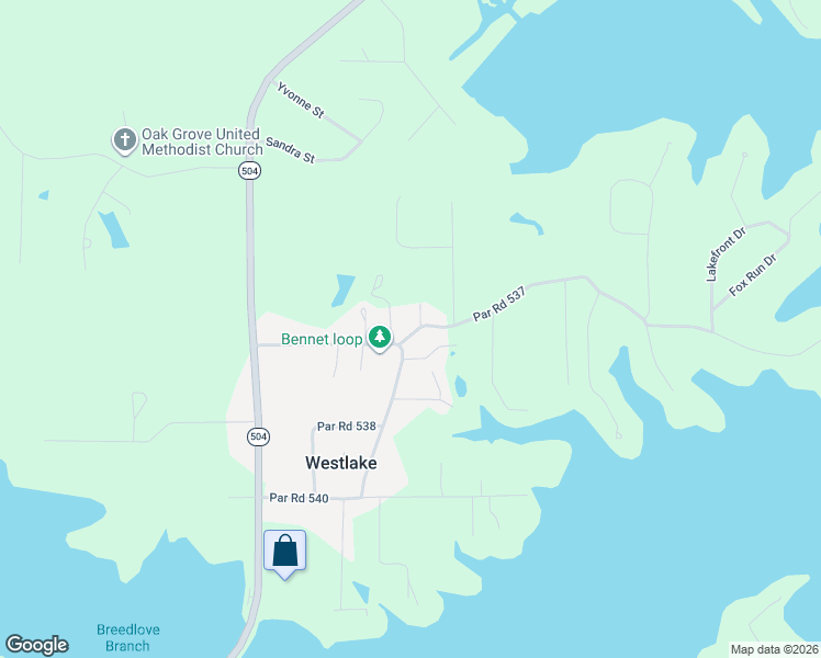 map of restaurants, bars, coffee shops, grocery stores, and more near 100-198 Par Road 537 in Natchitoches