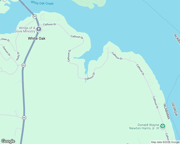 map of restaurants, bars, coffee shops, grocery stores, and more near 1405 Calhoun Drive in Abbeville