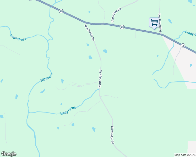 map of restaurants, bars, coffee shops, grocery stores, and more near 499 Northridge Road in Soso