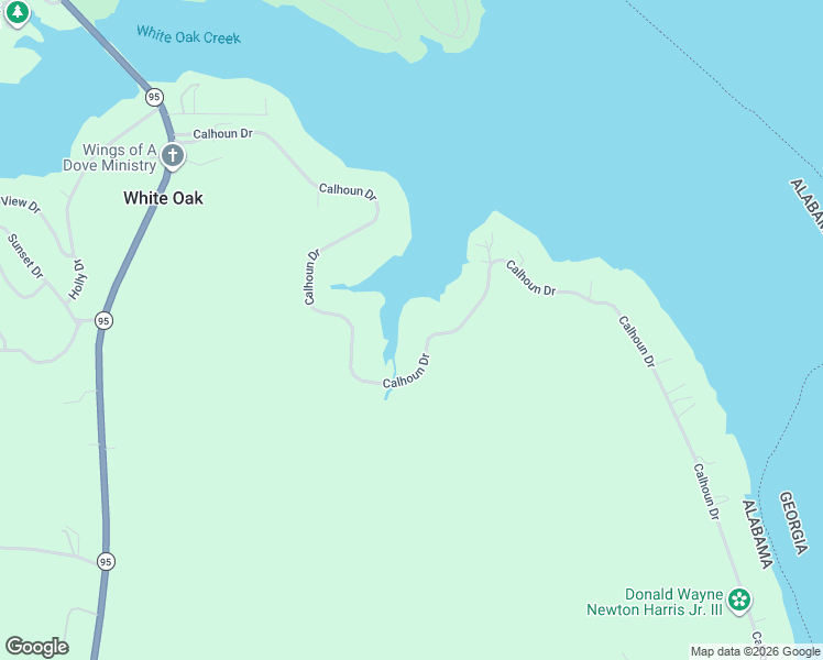 map of restaurants, bars, coffee shops, grocery stores, and more near 1405 Calhoun Drive in Abbeville