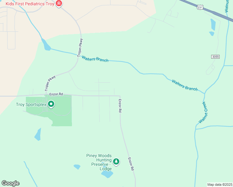 map of restaurants, bars, coffee shops, grocery stores, and more near 1280 Enzor Road in Troy