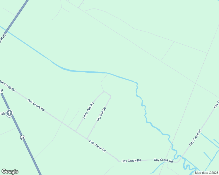 map of restaurants, bars, coffee shops, grocery stores, and more near 477 Big Oak Road in Riceboro