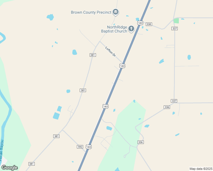 map of restaurants, bars, coffee shops, grocery stores, and more near 3831 U.S. 183 in Early