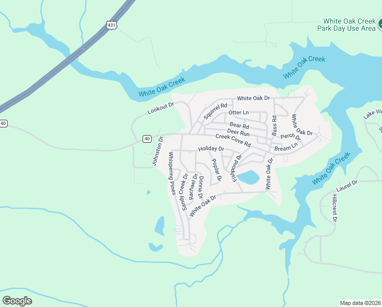 map of restaurants, bars, coffee shops, grocery stores, and more near 1211 Holiday Drive in Eufaula