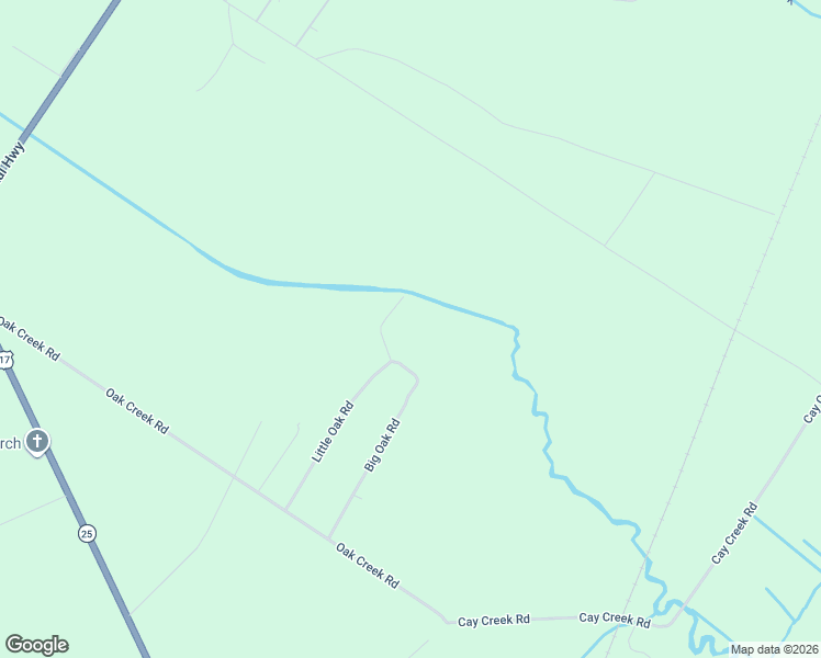 map of restaurants, bars, coffee shops, grocery stores, and more near 477 Big Oak Road in Riceboro