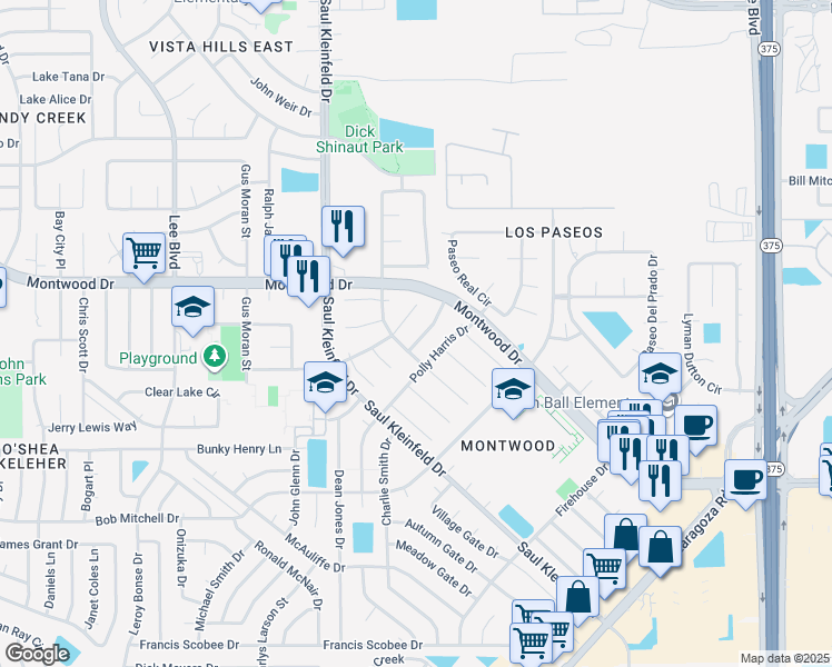 map of restaurants, bars, coffee shops, grocery stores, and more near 1812 Pueblo Alegre Drive in El Paso
