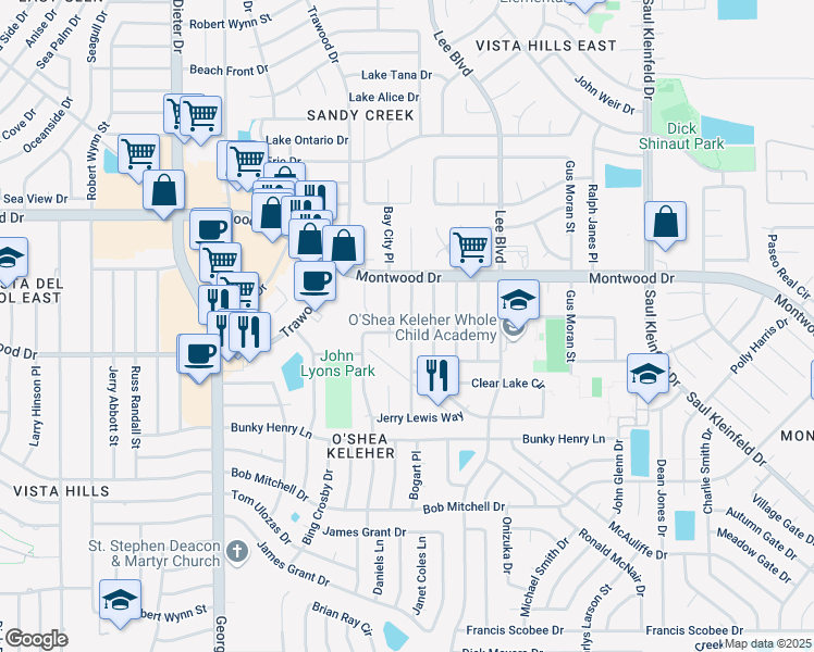 map of restaurants, bars, coffee shops, grocery stores, and more near 1871 Karl Wyler Drive in El Paso
