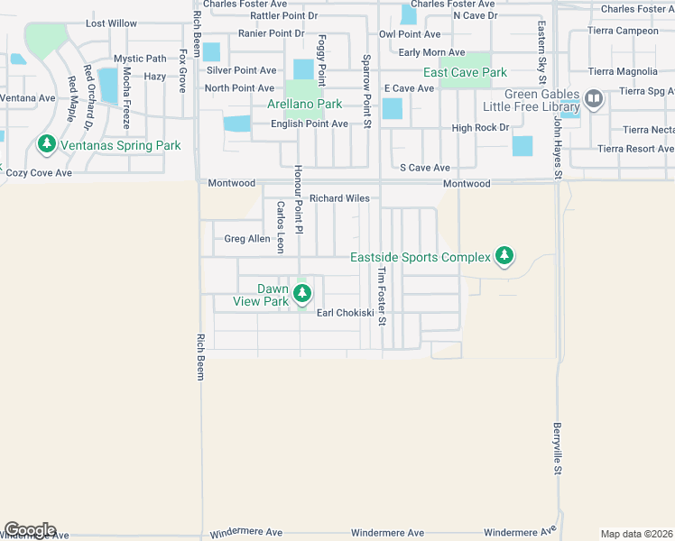 map of restaurants, bars, coffee shops, grocery stores, and more near 14261 Russ Leach Avenue in El Paso