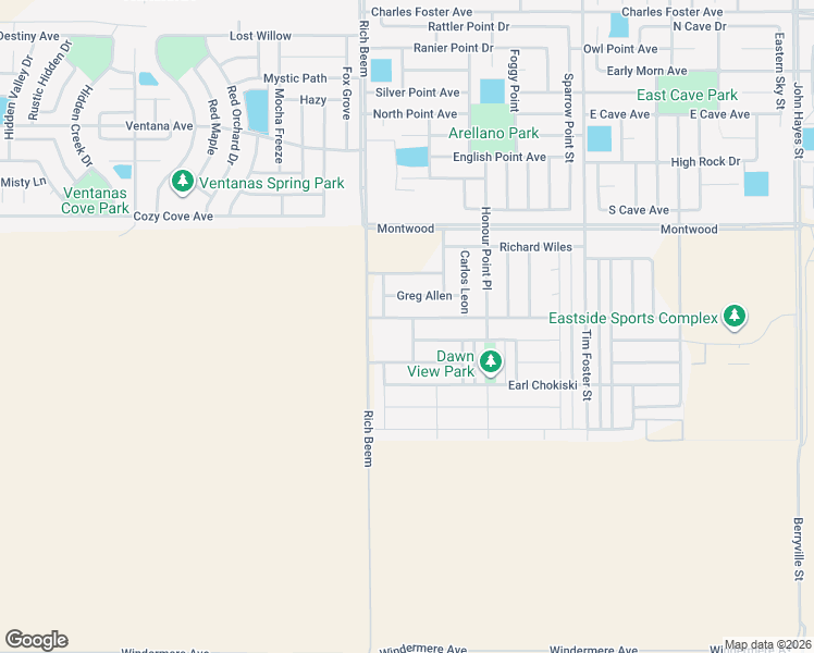map of restaurants, bars, coffee shops, grocery stores, and more near 14200 Russ Leach Avenue in El Paso