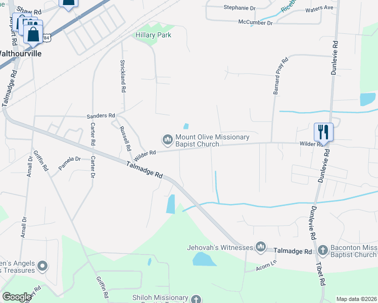 map of restaurants, bars, coffee shops, grocery stores, and more near 735 Wilder Road in Allenhurst