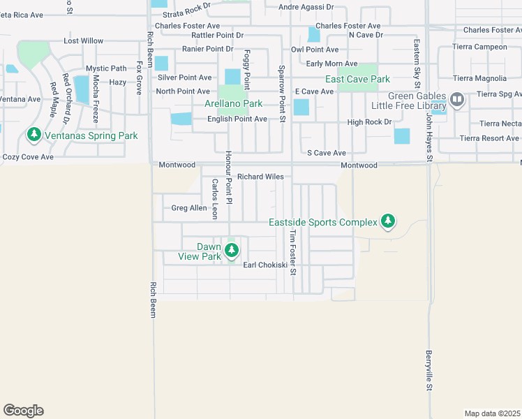 map of restaurants, bars, coffee shops, grocery stores, and more near 2116 William Woolverton Place in El Paso