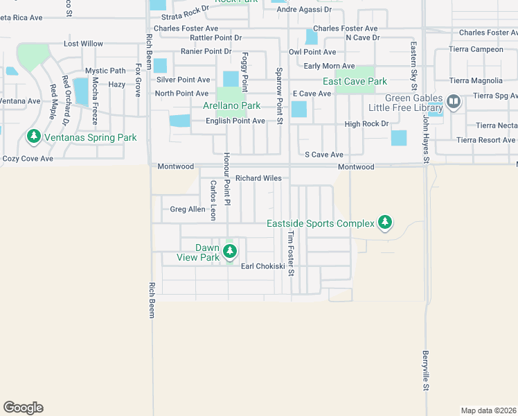 map of restaurants, bars, coffee shops, grocery stores, and more near 2116 William Woolverton Place in El Paso