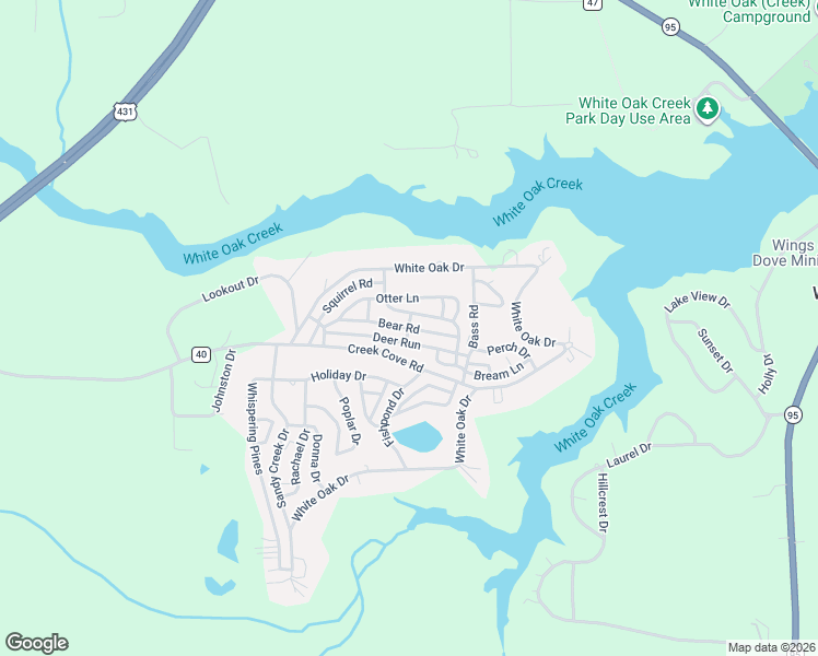 map of restaurants, bars, coffee shops, grocery stores, and more near Beaver Lane in Barbour County