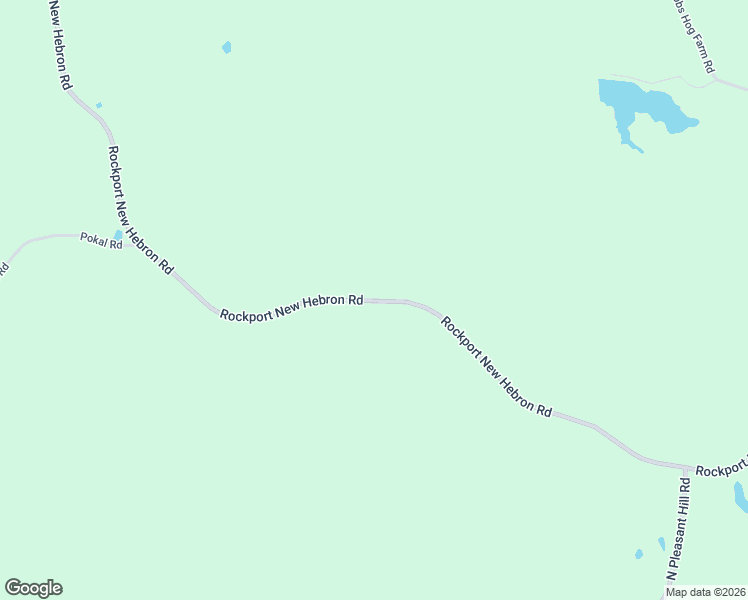 map of restaurants, bars, coffee shops, grocery stores, and more near Rockport New Hebron Road in New Hebron