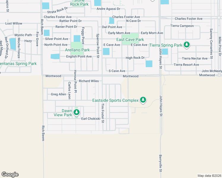 map of restaurants, bars, coffee shops, grocery stores, and more near 2121 William Caples St in El Paso