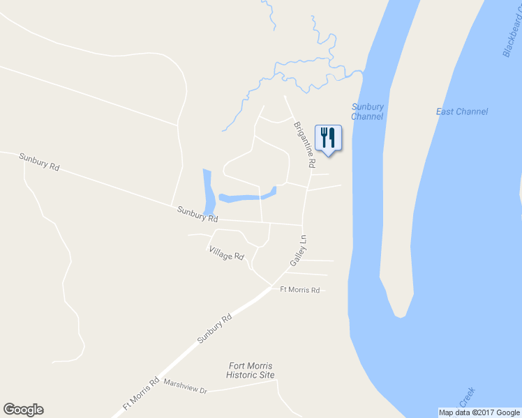 map of restaurants, bars, coffee shops, grocery stores, and more near 46 Dutchman's Cove Road in Midway