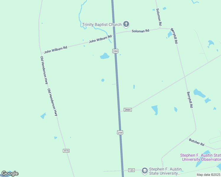 map of restaurants, bars, coffee shops, grocery stores, and more near 14681 U.S. 259 in Nacogdoches