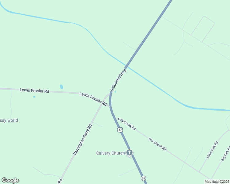 map of restaurants, bars, coffee shops, grocery stores, and more near 2400 South Coastal Highway in Riceboro