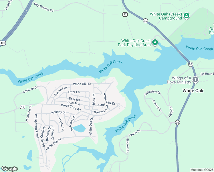 map of restaurants, bars, coffee shops, grocery stores, and more near 372 White Oak Drive in Eufaula