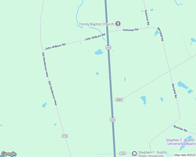 map of restaurants, bars, coffee shops, grocery stores, and more near 14681 U.S. 259 in Nacogdoches