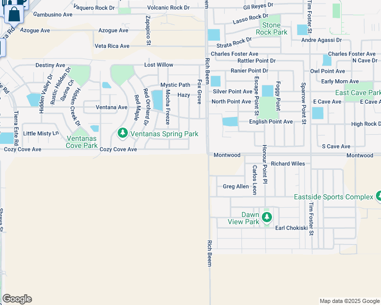 map of restaurants, bars, coffee shops, grocery stores, and more near 13182 Cozy Cove Avenue in El Paso