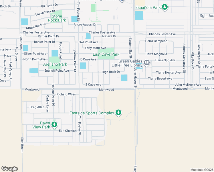 map of restaurants, bars, coffee shops, grocery stores, and more near 2200 Honey Dew in El Paso