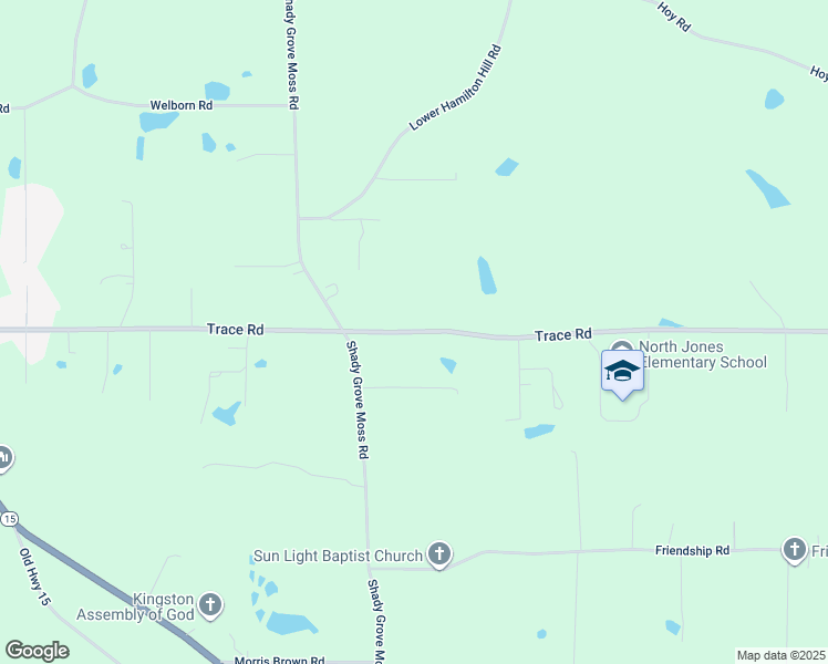 map of restaurants, bars, coffee shops, grocery stores, and more near 650 Trace Road in Laurel