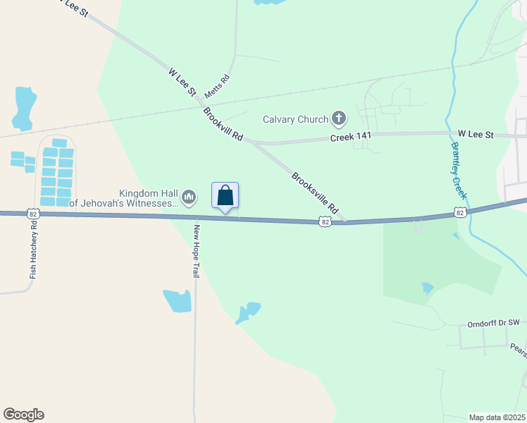 map of restaurants, bars, coffee shops, grocery stores, and more near 1400 Graves Highway in Dawson