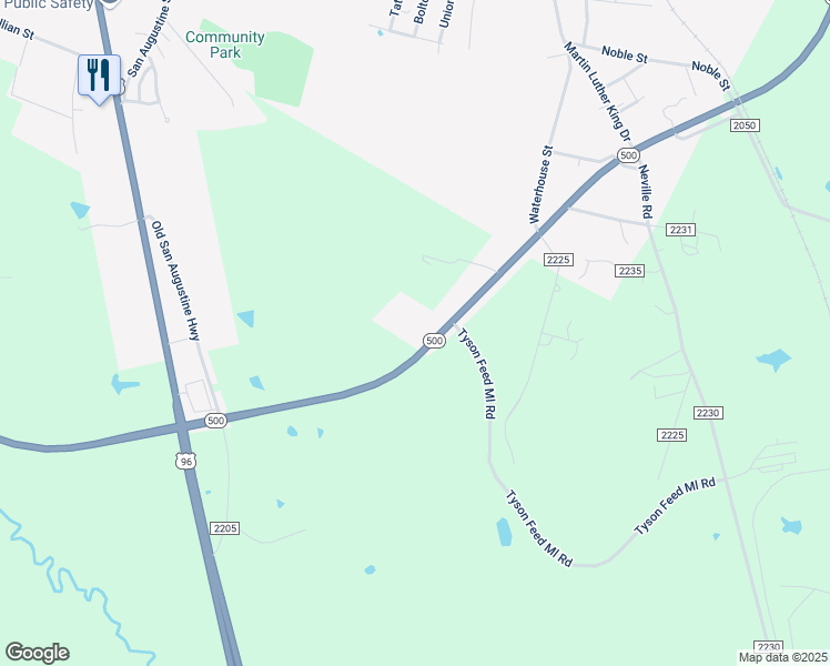 map of restaurants, bars, coffee shops, grocery stores, and more near 3694 Loop 500 East in Center