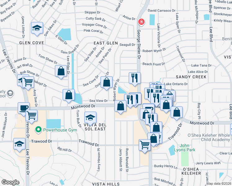 map of restaurants, bars, coffee shops, grocery stores, and more near 2012 Robert Wynn Street in El Paso