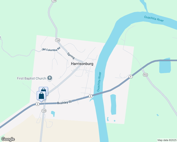 map of restaurants, bars, coffee shops, grocery stores, and more near Catahoula Street in Harrisonburg