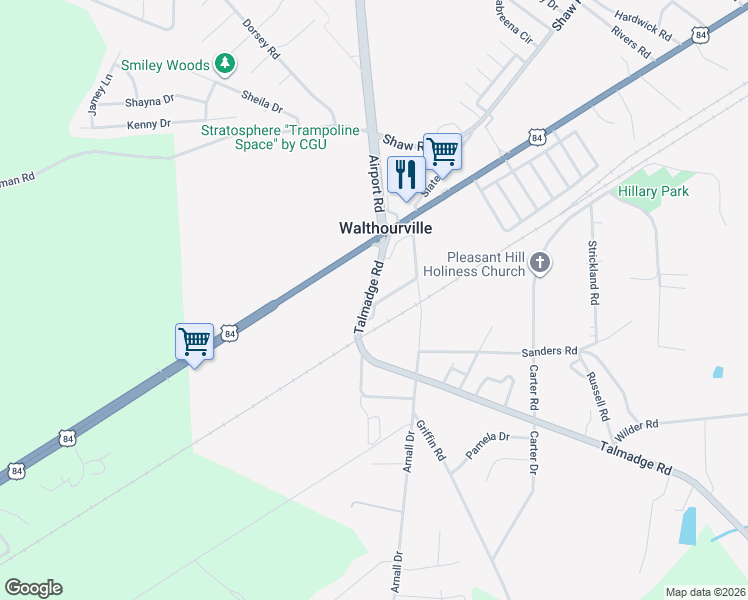 map of restaurants, bars, coffee shops, grocery stores, and more near 141 Talmadge Road in Allenhurst