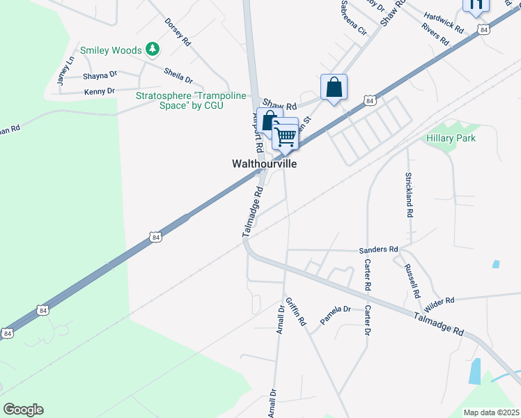 map of restaurants, bars, coffee shops, grocery stores, and more near in Walthourville