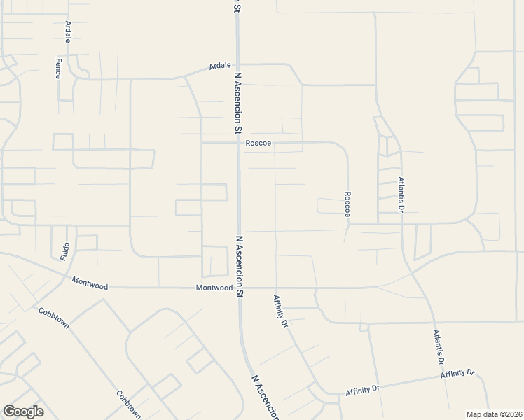 map of restaurants, bars, coffee shops, grocery stores, and more near North Ascencion Street in El Paso