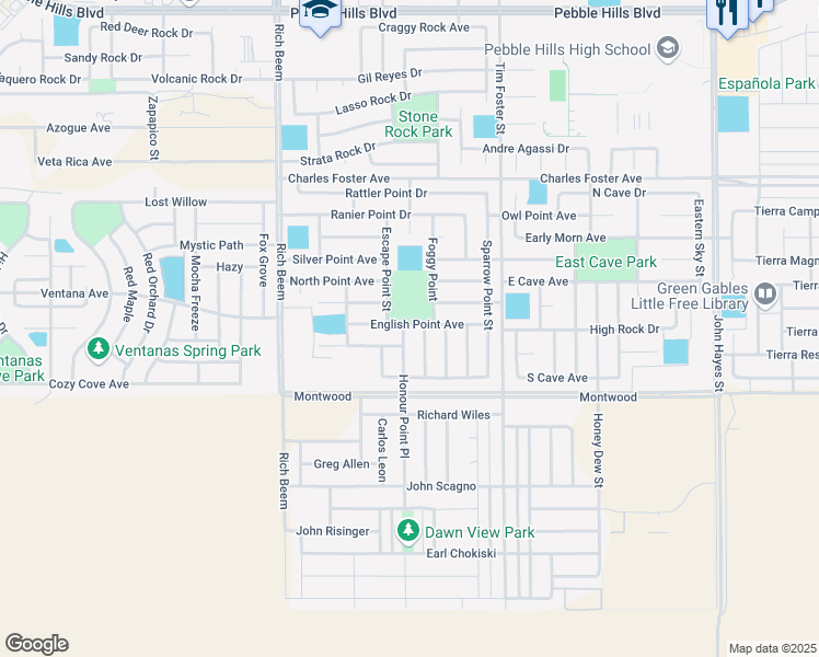 map of restaurants, bars, coffee shops, grocery stores, and more near 2248 Honour Point Place in El Paso