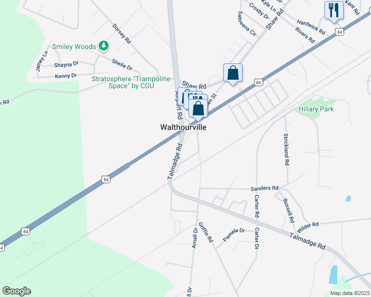 map of restaurants, bars, coffee shops, grocery stores, and more near in Walthourville