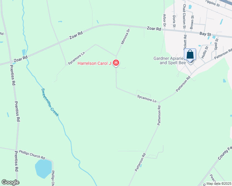 map of restaurants, bars, coffee shops, grocery stores, and more near 403 Sycamore Lane in Baxley