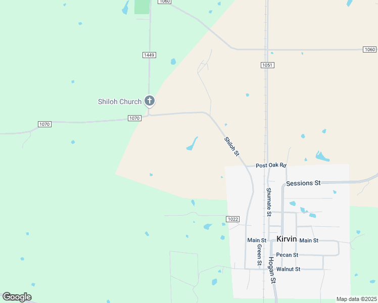 map of restaurants, bars, coffee shops, grocery stores, and more near in Kirvin