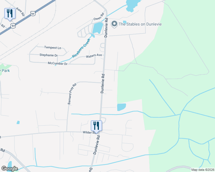 map of restaurants, bars, coffee shops, grocery stores, and more near 996 Dunlevie Road in Allenhurst