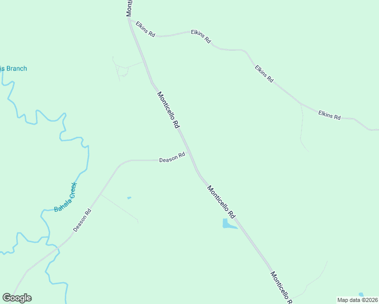map of restaurants, bars, coffee shops, grocery stores, and more near 6198 Monticello Road in Wesson