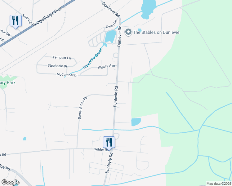map of restaurants, bars, coffee shops, grocery stores, and more near 996 Dunlevie Road in Allenhurst