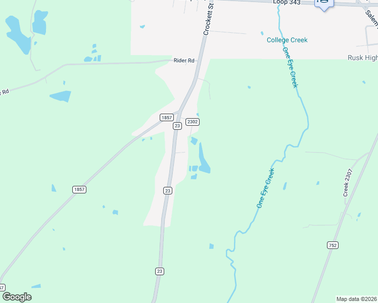 map of restaurants, bars, coffee shops, grocery stores, and more near 161 County Road 2304 in Rusk