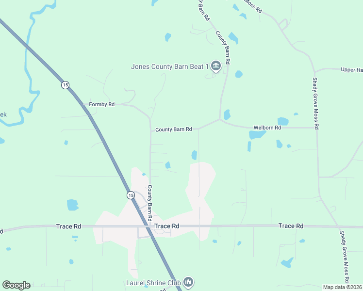 map of restaurants, bars, coffee shops, grocery stores, and more near North R Thornton Drive in Laurel