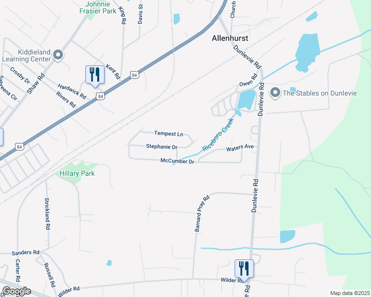 map of restaurants, bars, coffee shops, grocery stores, and more near 295 Stephanie Drive in Allenhurst