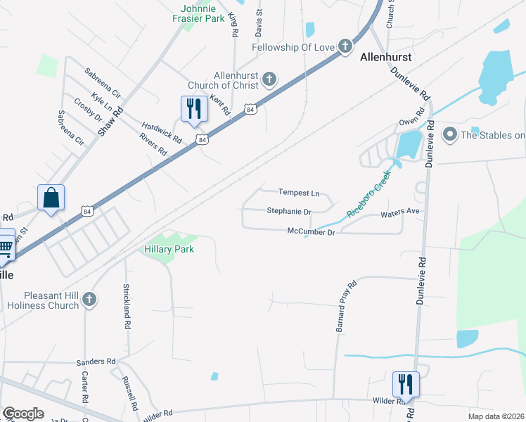 map of restaurants, bars, coffee shops, grocery stores, and more near 75 Stephanie Drive in Allenhurst