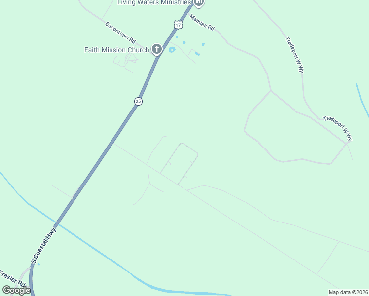 map of restaurants, bars, coffee shops, grocery stores, and more near 192 Smiley Loop Road in Riceboro